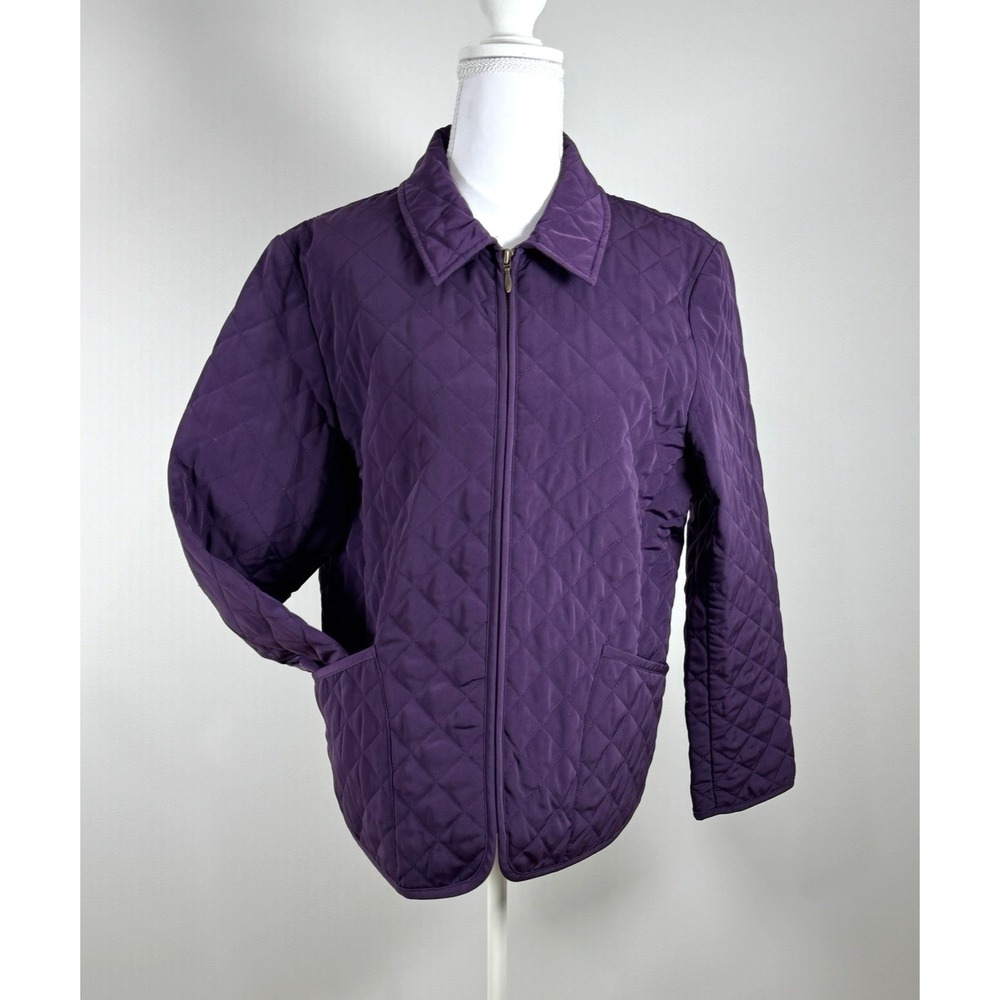 Pendleton Quilted Jacket Purple Lightweight Zip Up Womens M Coatβ